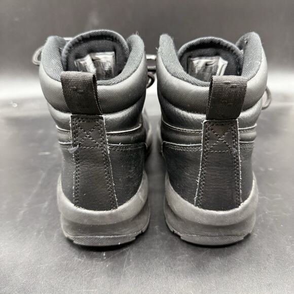 Nike Youth Boys Size 4Y Manoa Hiking Shoes Black Leather Ankle Boots BQ5372-001 - Picture 4 of 7